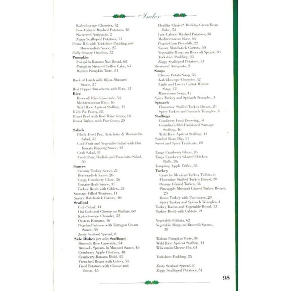 Treasury Of Christmas Recipes Paperback Cookbook Holiday Meals Cakes Desserts & - Picture 5 of 7